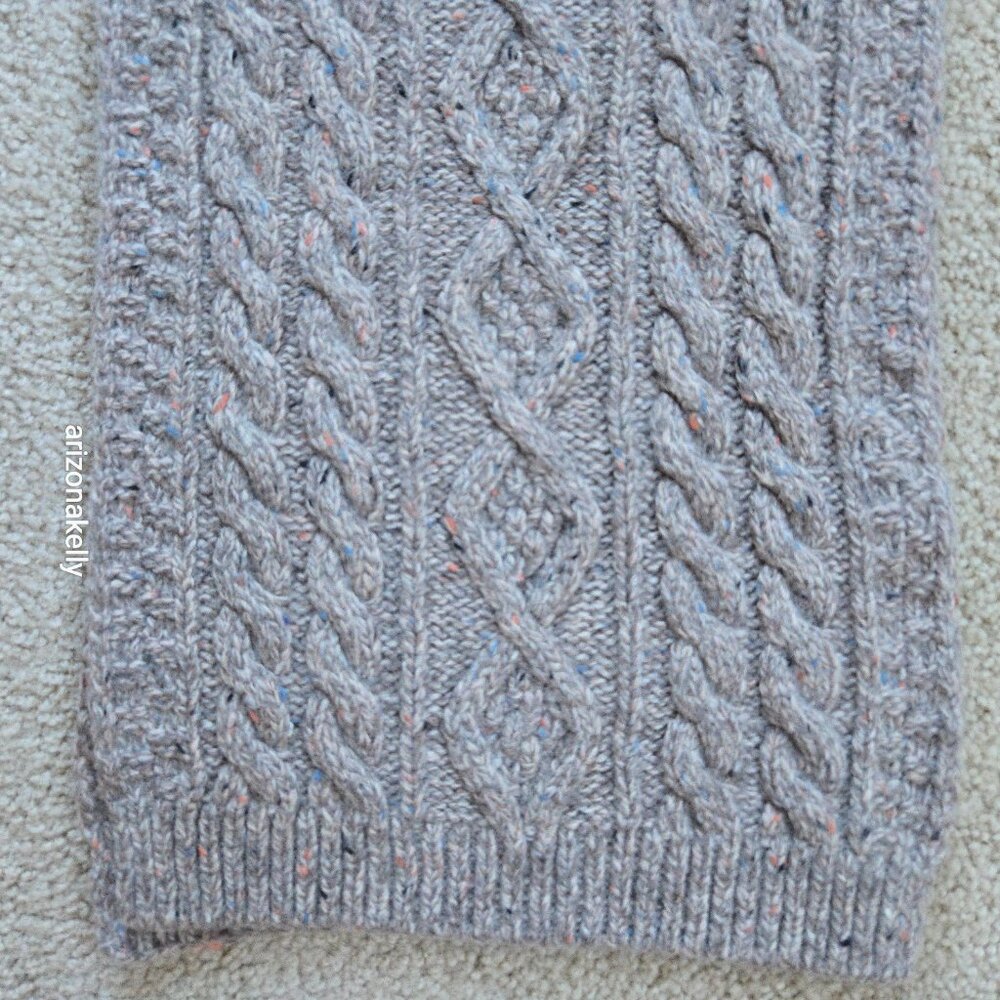 NWOT Barbour Thick Cable Knit Tweedy Donegal-style Wool Blend Scarf - Picture 6 of 15